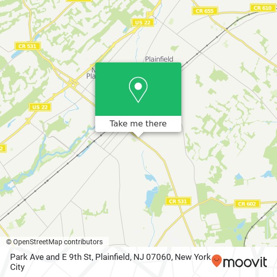 Park Ave and E 9th St, Plainfield, NJ 07060 map