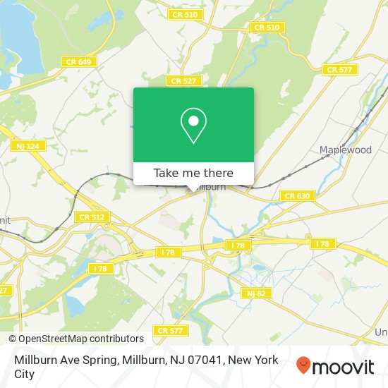 Millburn Ave Spring, Millburn, NJ 07041 map