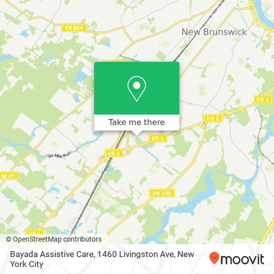 Mapa de Bayada Assistive Care, 1460 Livingston Ave