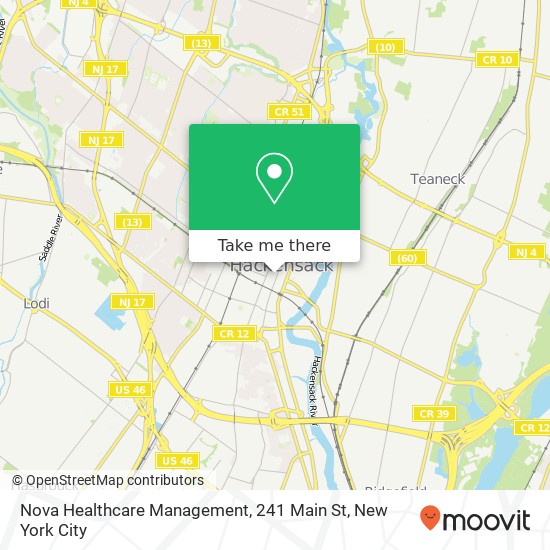 Nova Healthcare Management, 241 Main St map