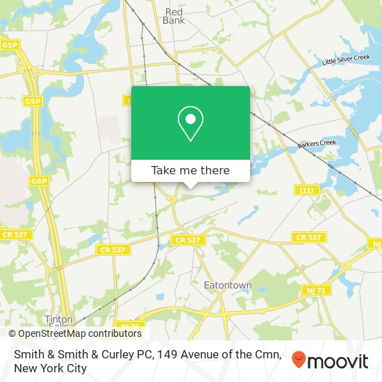 Mapa de Smith & Smith & Curley PC, 149 Avenue of the Cmn