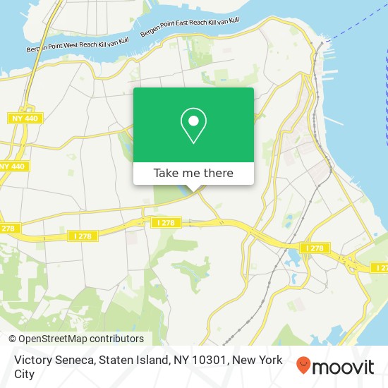 Mapa de Victory Seneca, Staten Island, NY 10301