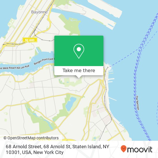 68 Arnold Street, 68 Arnold St, Staten Island, NY 10301, USA map