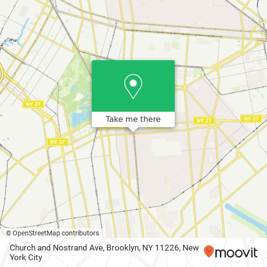 Mapa de Church and Nostrand Ave, Brooklyn, NY 11226