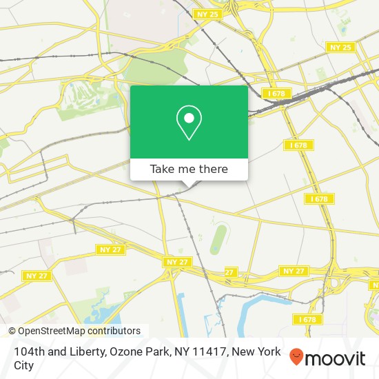 104th and Liberty, Ozone Park, NY 11417 map
