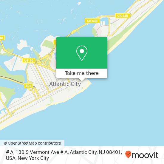 # A, 130 S Vermont Ave # A, Atlantic City, NJ 08401, USA map