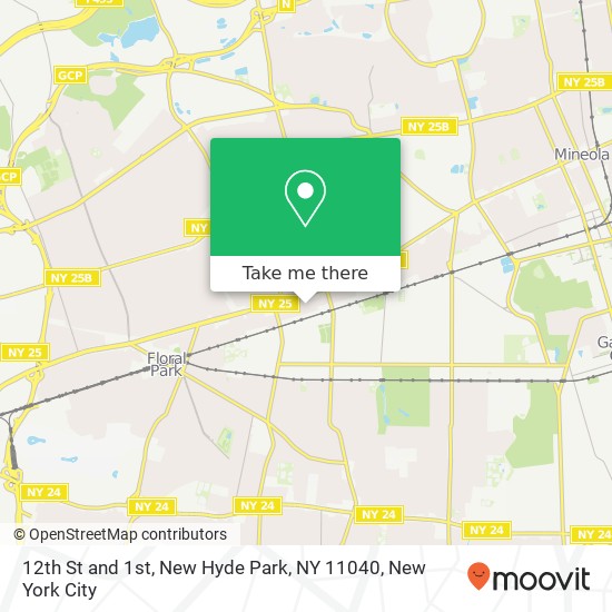 Mapa de 12th St and 1st, New Hyde Park, NY 11040
