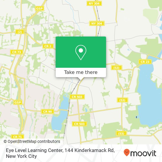 Mapa de Eye Level Learning Center, 144 Kinderkamack Rd