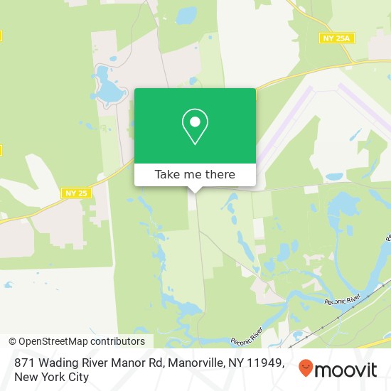 871 Wading River Manor Rd, Manorville, NY 11949 map