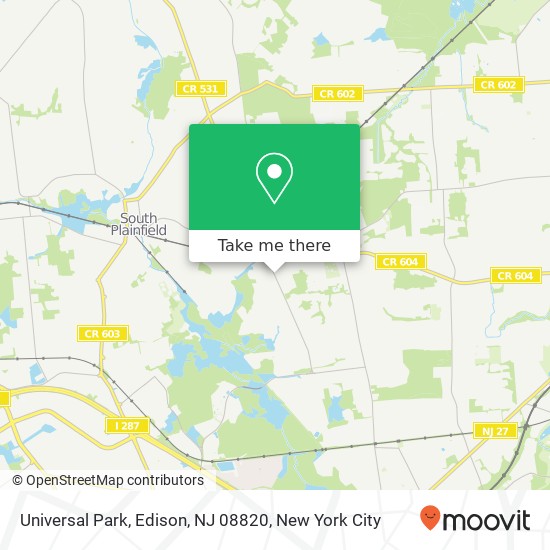 Mapa de Universal Park, Edison, NJ 08820