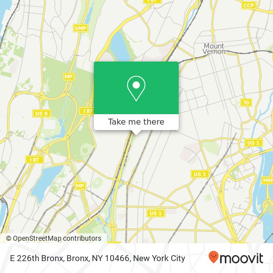 Mapa de E 226th Bronx, Bronx, NY 10466