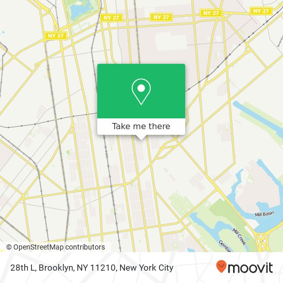 Mapa de 28th L, Brooklyn, NY 11210