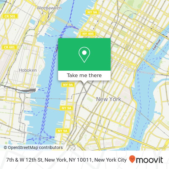 Mapa de 7th & W 12th St, New York, NY 10011
