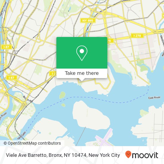 Viele Ave Barretto, Bronx, NY 10474 map