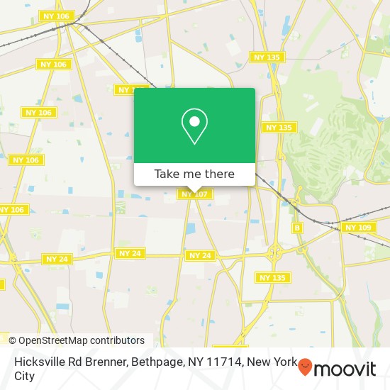 Hicksville Rd Brenner, Bethpage, NY 11714 map