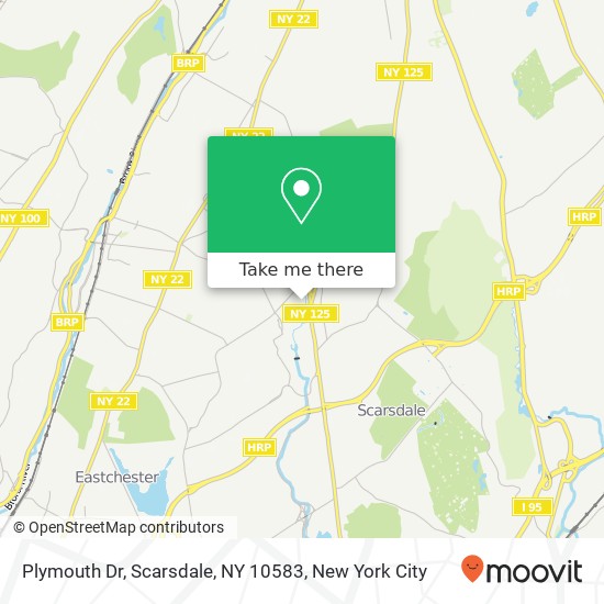 Mapa de Plymouth Dr, Scarsdale, NY 10583