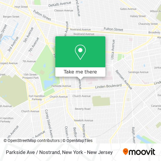 Mapa de Parkside Ave / Nostrand
