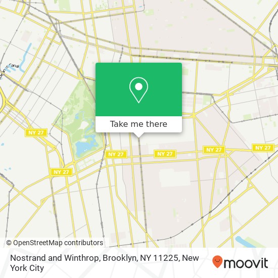 Mapa de Nostrand and Winthrop, Brooklyn, NY 11225