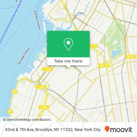 42nd & 7th Ave, Brooklyn, NY 11232 map