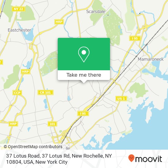 Mapa de 37 Lotus Road, 37 Lotus Rd, New Rochelle, NY 10804, USA