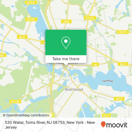 Mapa de 530 Water, Toms River, NJ 08753