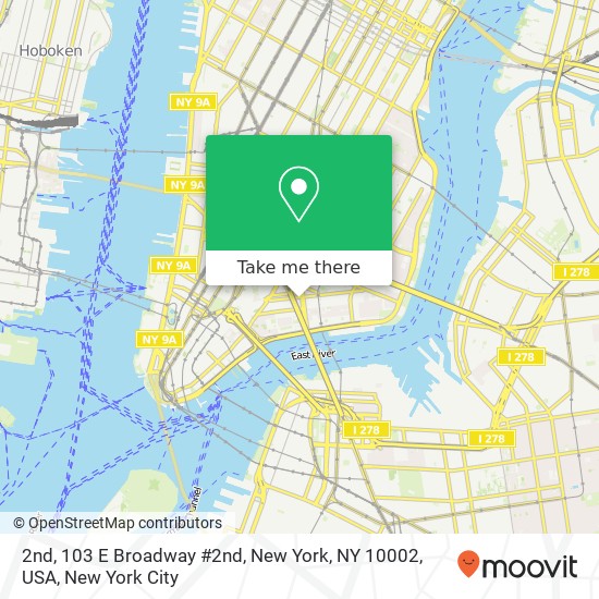 2nd, 103 E Broadway #2nd, New York, NY 10002, USA map