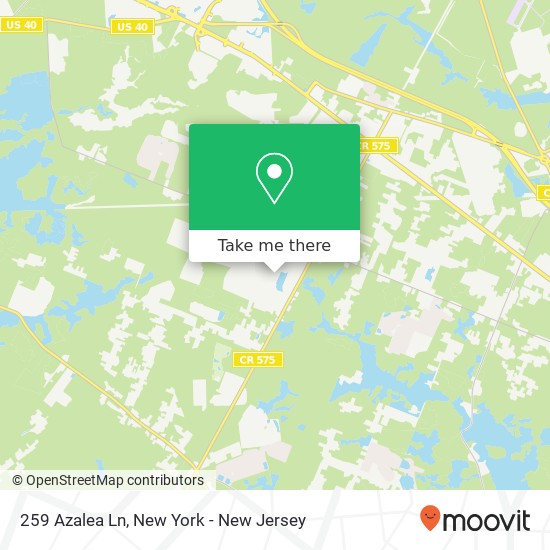 Mapa de 259 Azalea Ln, Egg Harbor Twp, NJ 08234