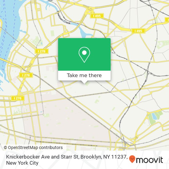 Mapa de Knickerbocker Ave and Starr St, Brooklyn, NY 11237