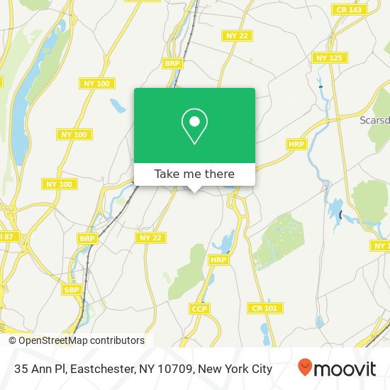 Mapa de 35 Ann Pl, Eastchester, NY 10709