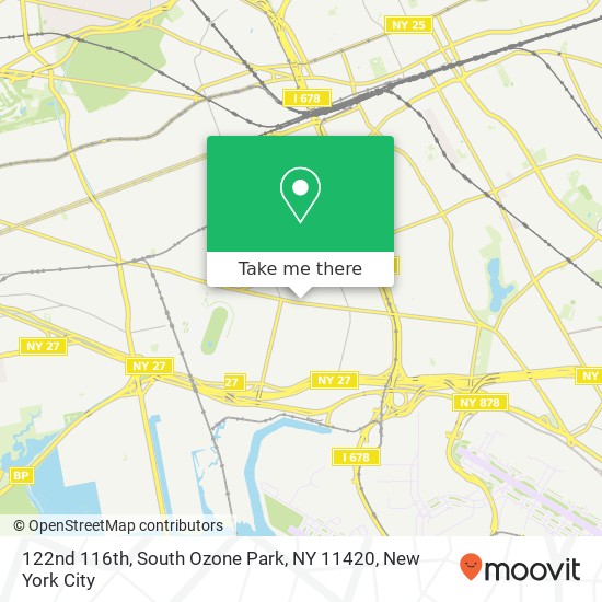 Mapa de 122nd 116th, South Ozone Park, NY 11420