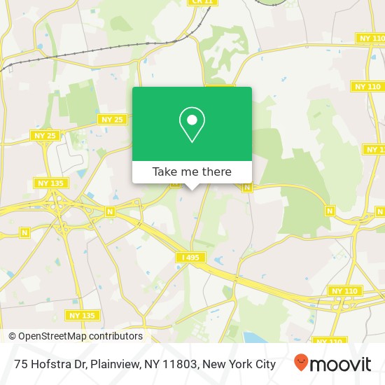 Mapa de 75 Hofstra Dr, Plainview, NY 11803