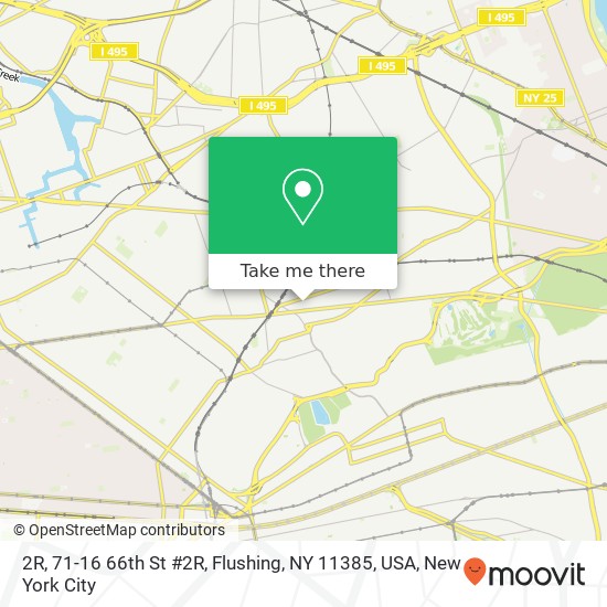 Mapa de 2R, 71-16 66th St #2R, Flushing, NY 11385, USA