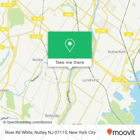 River Rd White, Nutley, NJ 07110 map