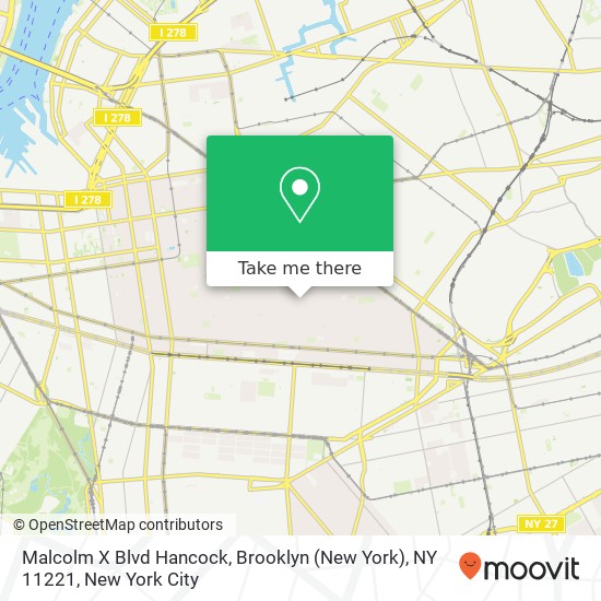 Malcolm X Blvd Hancock, Brooklyn (New York), NY 11221 map