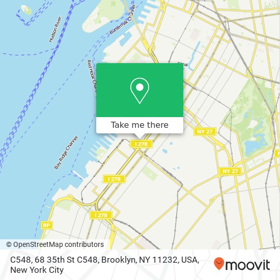 Mapa de C548, 68 35th St C548, Brooklyn, NY 11232, USA