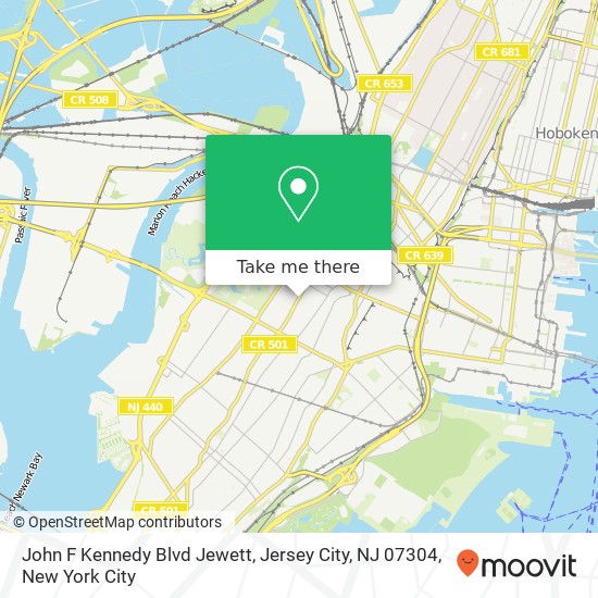 John F Kennedy Blvd Jewett, Jersey City, NJ 07304 map