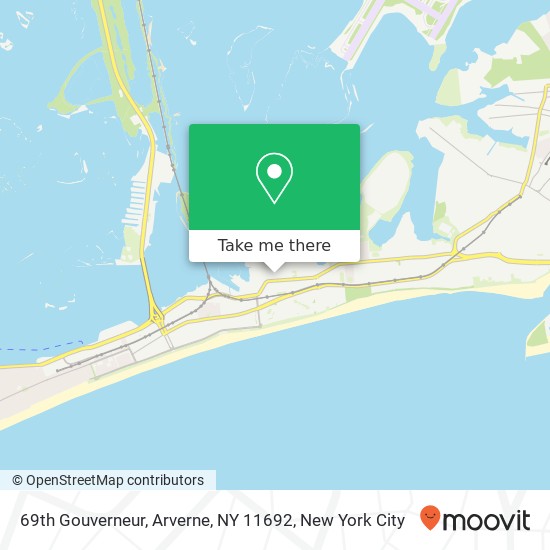 Mapa de 69th Gouverneur, Arverne, NY 11692