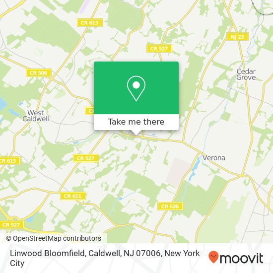 Linwood Bloomfield, Caldwell, NJ 07006 map