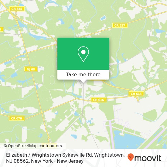 Elizabeth / Wrightstown Sykesville Rd, Wrightstown, NJ 08562 map