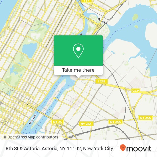Mapa de 8th St & Astoria, Astoria, NY 11102