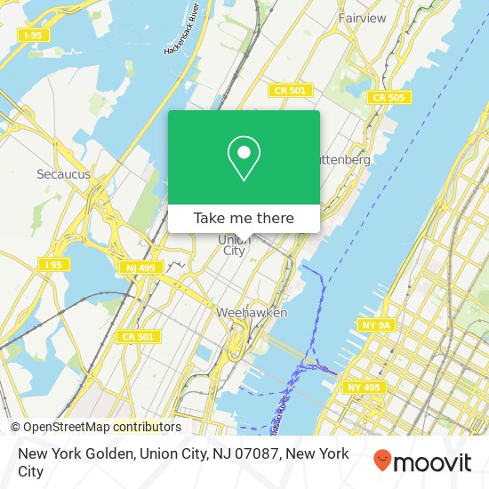 New York Golden, Union City, NJ 07087 map