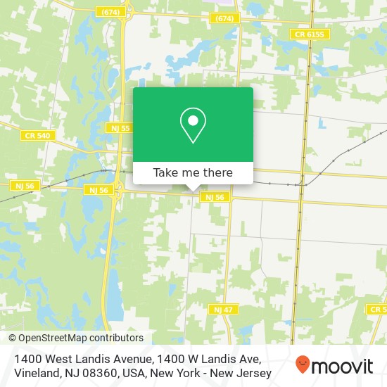 1400 West Landis Avenue, 1400 W Landis Ave, Vineland, NJ 08360, USA map