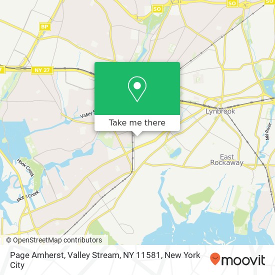 Mapa de Page Amherst, Valley Stream, NY 11581