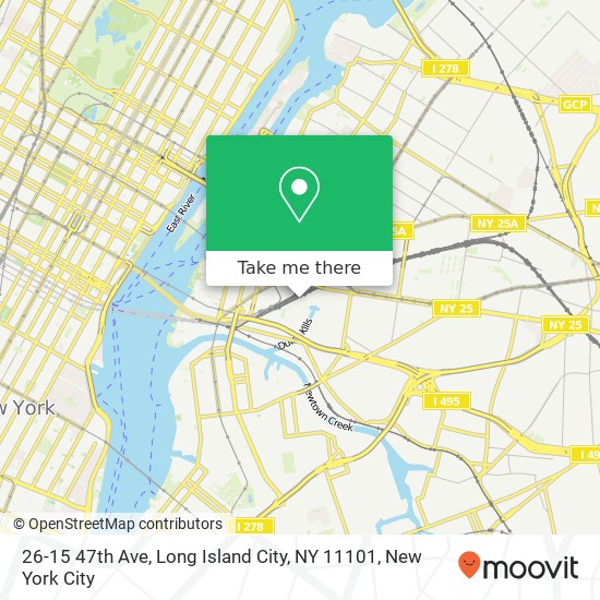 Mapa de 26-15 47th Ave, Long Island City, NY 11101