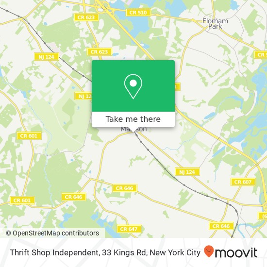 Mapa de Thrift Shop Independent, 33 Kings Rd