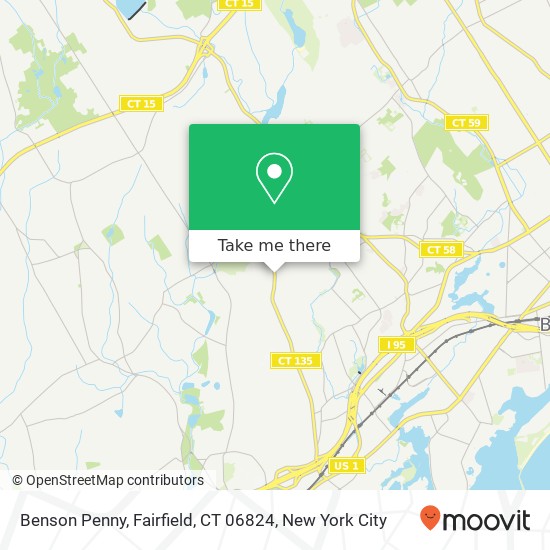 Mapa de Benson Penny, Fairfield, CT 06824