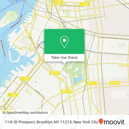 11th St Prospect, Brooklyn, NY 11215 map