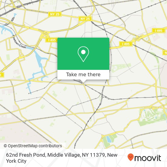 Mapa de 62nd Fresh Pond, Middle Village, NY 11379