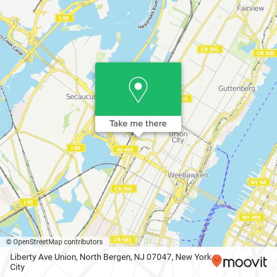 Liberty Ave Union, North Bergen, NJ 07047 map