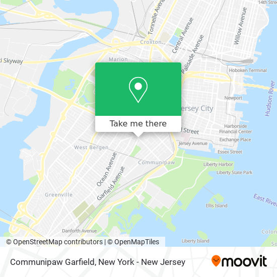 Communipaw Garfield map